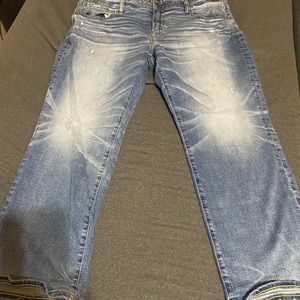 40X30 American Eagle original bootcut jeans with minor destroy details